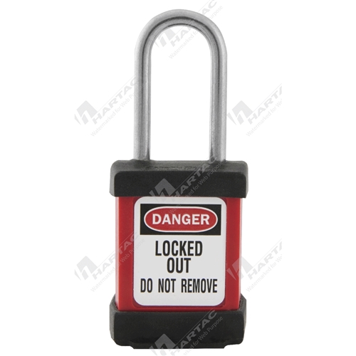 Masterlock S31 Lockout Padlock Stainless Steel Shackle Red Keyed Different