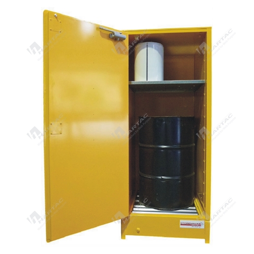 Flammable Liquids Indoor Roller Base Storage Cabinet 350L 2 Shelves 806W*1880H*804D