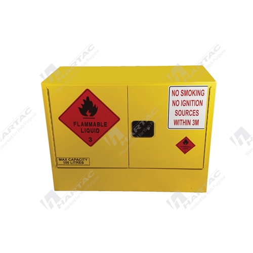 Flammable Storage Cabinet 100L 2 Door 1 Shelf Under Bench 1100(W)*800(H)*500(D) 100kg