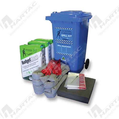 General Purpose Economy Spill Kit in 240L Wheelie Bin