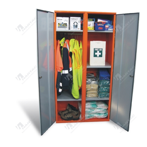 PPE Storage Cabinet 7 Shelves 2 Doors (With Hanging Rail) 920W*1720H*476D