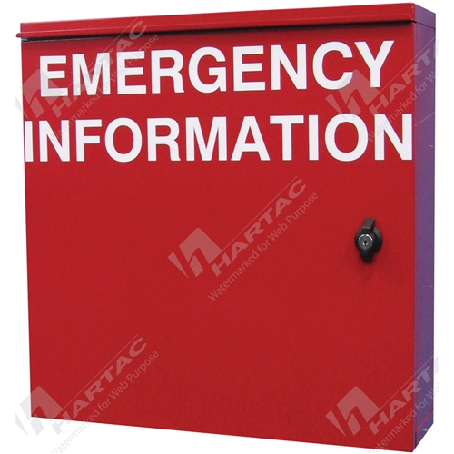 Manifest Cabinet for Emergency Information 490*500*130mm Red