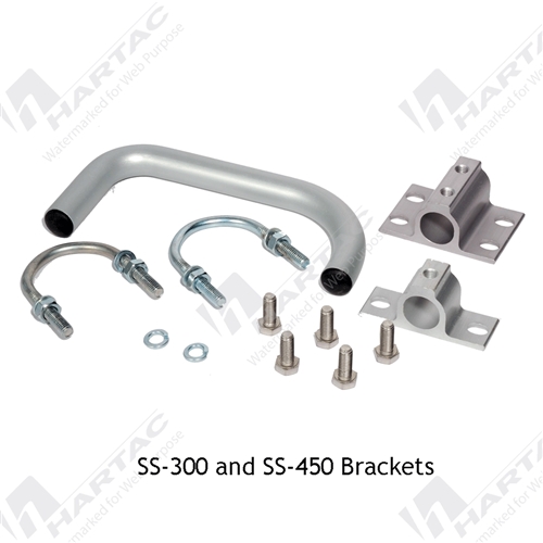 300mm Diametre Stainless Steel Round Mirror. 76mm OD Post Wall mount brackets included.