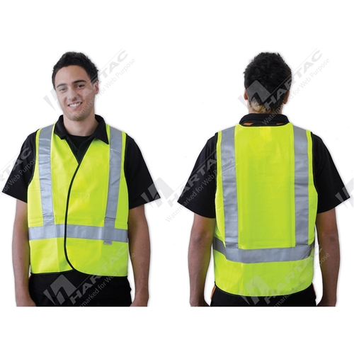 Safety Vest Lime Reflective H Back Medium
