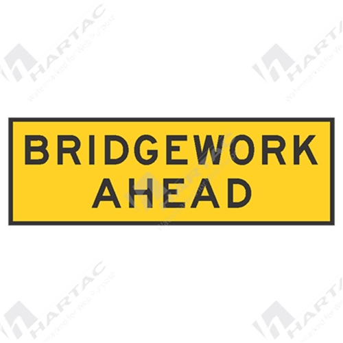 1800*600 Traff Metal Ref Cl 1 Bridgework Ahead Box Edge Frame