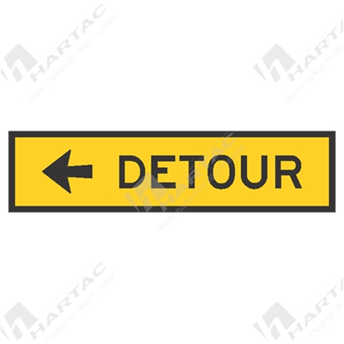 1200*300 Metal Ref CL1 Detour with Left Arrow Box Edge Frame