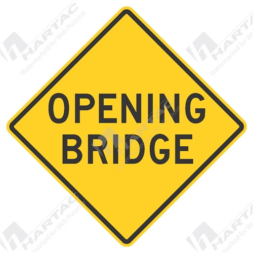 1200*1200 Traff Alum Ref CL1 Opening Bridge Black on Yellow POA