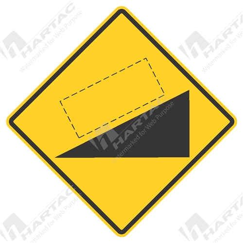 600*600 Alum Ref CL1 Steep Ascent (Specify Gradient) Black on Yellow