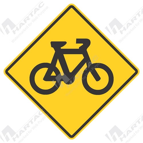 750*750 Traff Alum Ref CL1 Bicycles Black on Yellow