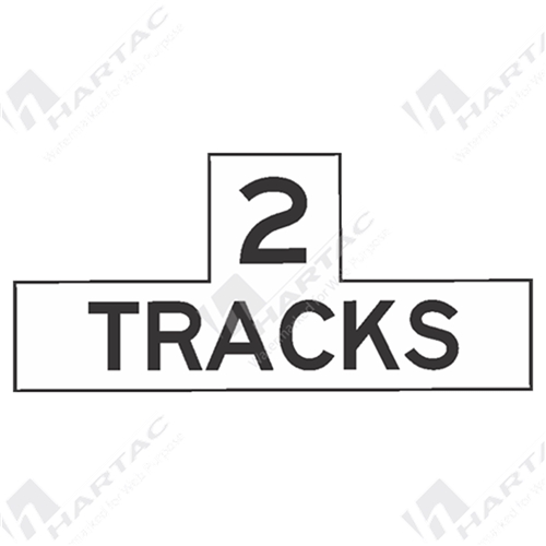 600*275 Traff Alum Ref CL1 2 Tracks Black on White POA