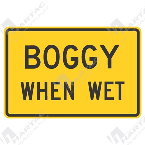 750*500 Traff Alum Ref CL1 Boggy When Wey Black on Yellow