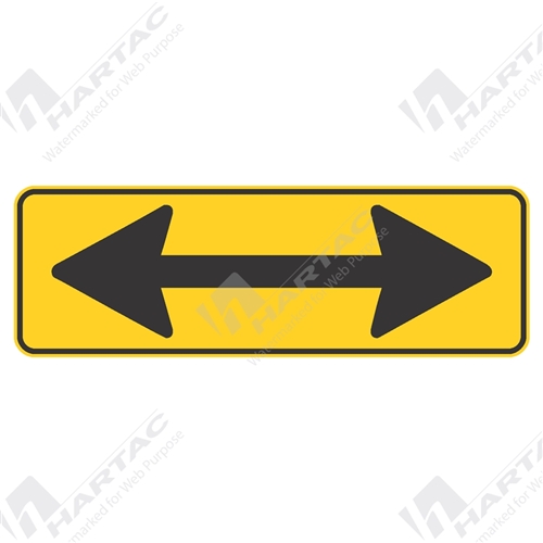 900*300 Traff Alum Ref CL1 Crossing Arrows Black on Yellow POA