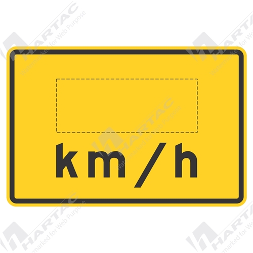 1200*800 Traff Alum Ref CL1 Custom Advisory Speed Black on Yellow POA