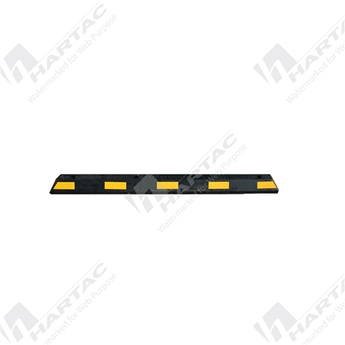 Black Wheel Stop 1.65m Long With Yellow Reflective Tape Includes Fasteners