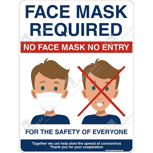 ZCOVID19004 Coronavirus (COVID19) Health Warning "Face Mask