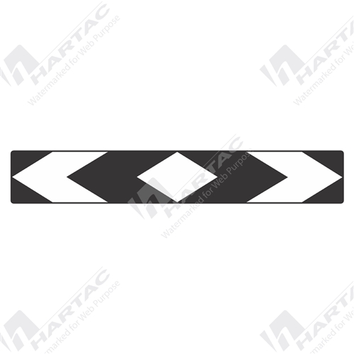 Bidirectional Hazard Marker D4-2-1 Aluminium Reflective Class 1