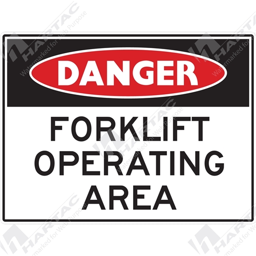 Danger Sign Admittance Forklift Operating Area