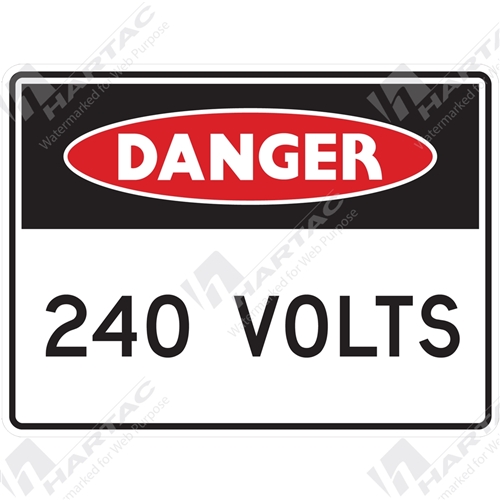 Danger Sign Electrical 240 Volts