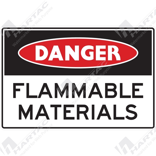 Danger Sign Flammable Flammable Materials