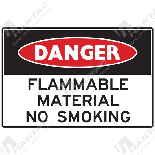 Danger Sign Flammable Flammable Material No Smoking