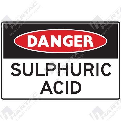 Danger Sign Hazardous Substance Sulphuric Acid