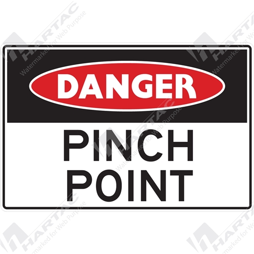 Danger Sign Machine Operation Pinch Point