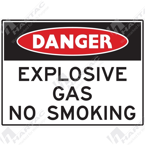 Danger Sign Mine Site Explosive Gas No Smoking