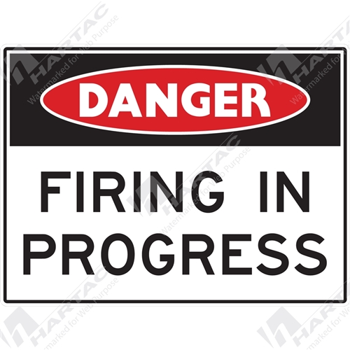 Danger Sign Mine Site Firing in Progress