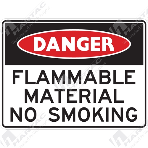 Danger Sign No Smoking Flammable Material No Smoking