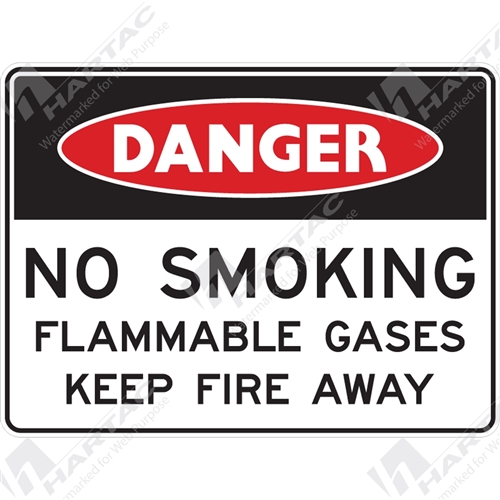 Danger Sign No Smoking No Smoking Flammable Gases Keep Fire Away