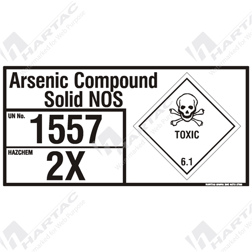 Hazchem Sign (EIP) Arsenic Compounds Solid NOS