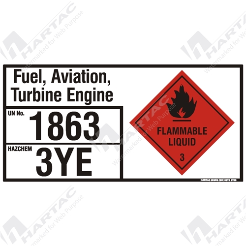 Hazchem Sign (EIP) Fuel Aviation Turbine Engine