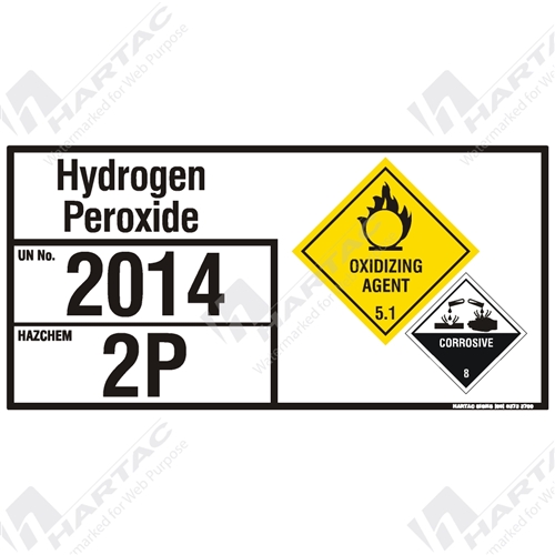 Hazchem Sign (EIP) Hydrogen Peroxide