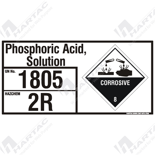 Hazchem Sign (EIP) Phosphoric Acid Solution