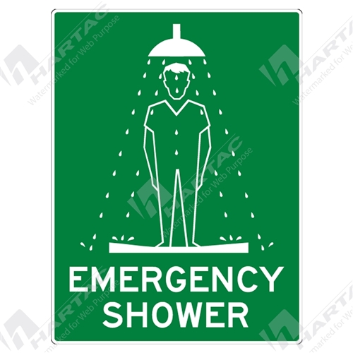 Emergency Info Sign Emergency Shower