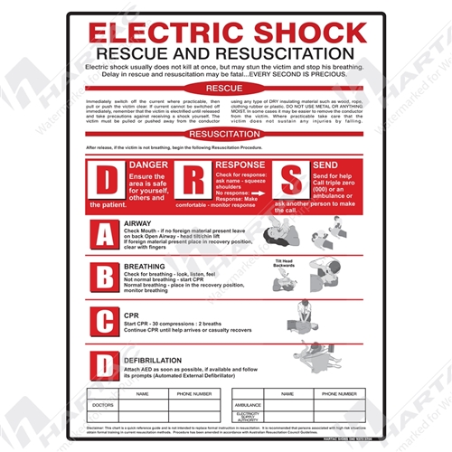 Emergency Information Signs Emergency Info Sign Electric Shock Rescue