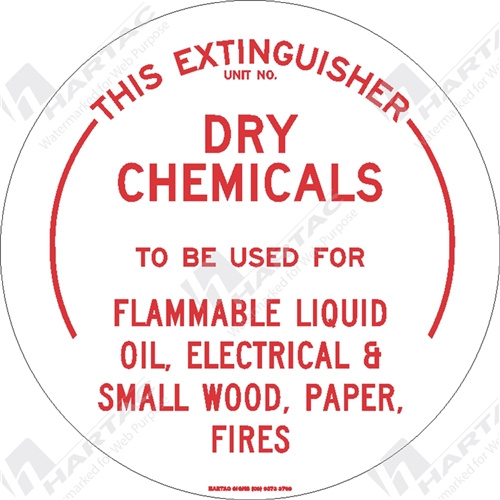Fire & Safety Sign "Dry Chemicals Extinguisher"
