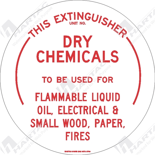 Fire Sign Dry Chemicals Extinguisher