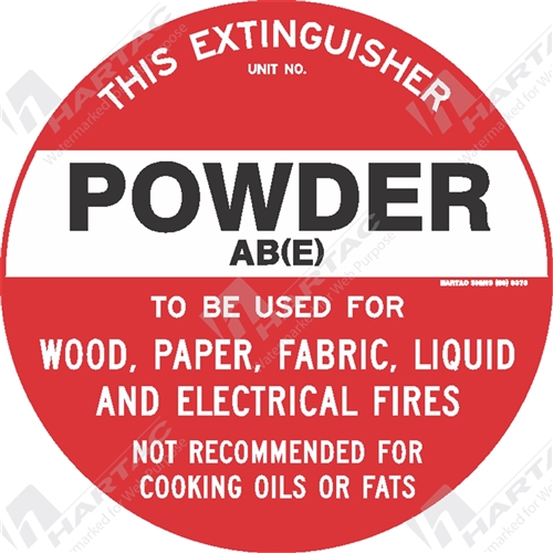 Fire & Safety Sign "Powder AB(E) Extinguisher"