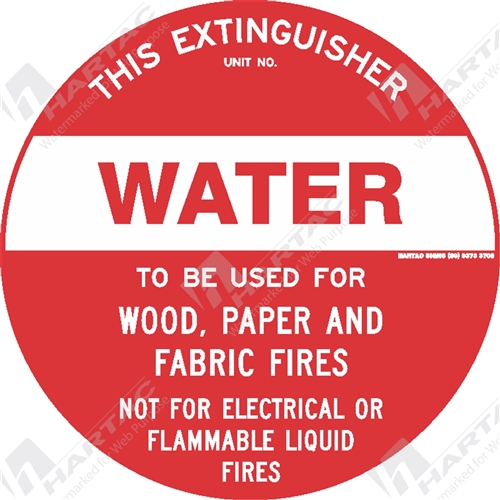 Fire & Safety Sign "Water Extinguisher"
