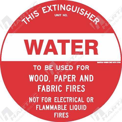 Fire Sign Water Extinguisher