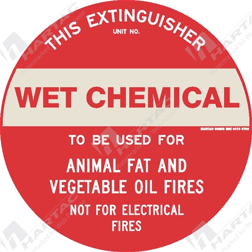 Fire & Safety Sign "Wet Chemical Extinguisher"