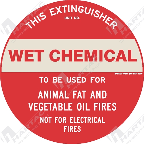 Fire Sign Wet Chemical Extinguisher