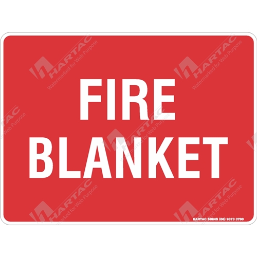 Fire Sign Fire Blanket Text Only