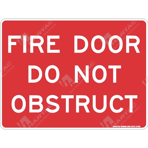 Fire & Safety Sign "Fire Door Do Not Obstruct (Text Only)"
