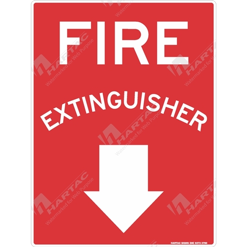 Fire & Safety Sign "Fire Extinguisher With Down Arrow"