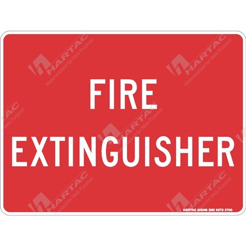 Fire Sign Fire Extinguisher Text Only