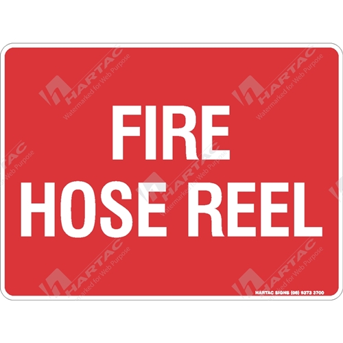 Fire Sign Fire Hose Reel Text Only