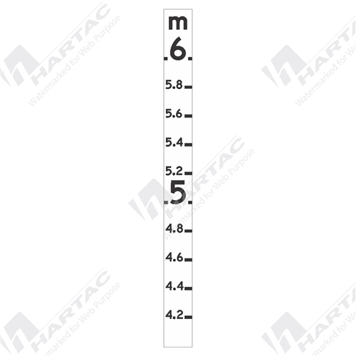 Depth Marker 4-6m Aluminium Reflective Class 1