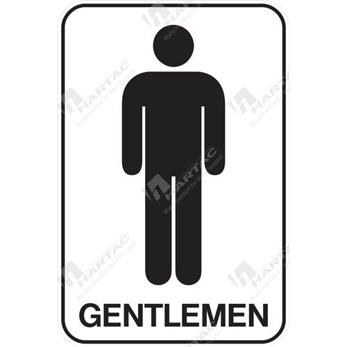 General Safety Sign Door Gentlemen